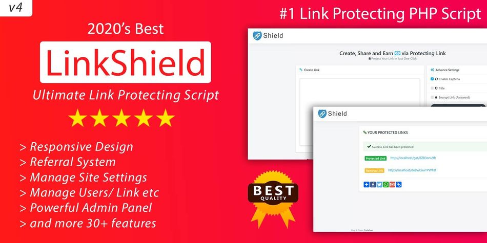 LinkShield – Link Protecting PHP Script Download