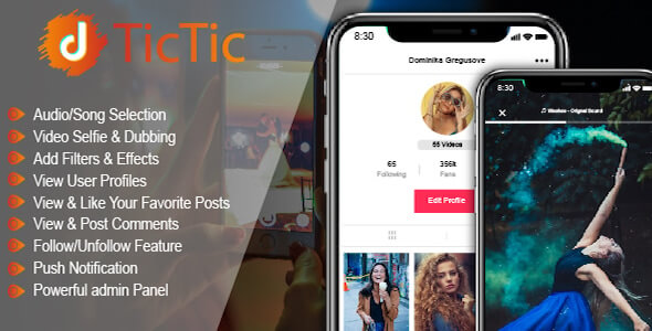 Tiktok Clone Android app sharing short videos – TicTic