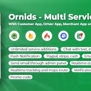 Multi Service App With Customer App, Driver App, Merchant App and Admin Panel – Ornids