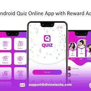 Quiz Online App with Earning System Reward Ads + Admin Panel