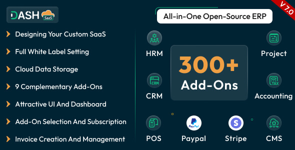 WorkDo Dash SaaS – Open Source ERP with Multi-Workspace
