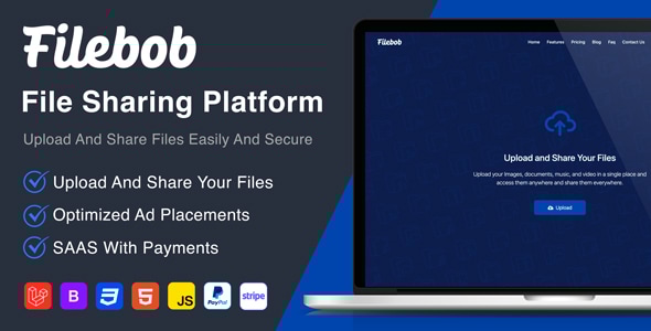 Filebob – File Sharing And Storage Platform PHP Script