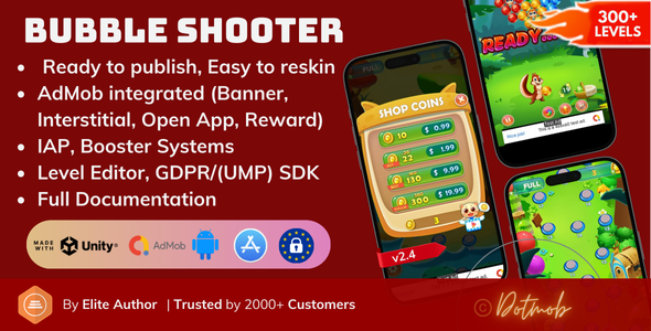 Bubble Shooter – Unity Template Project with AdMob Ads