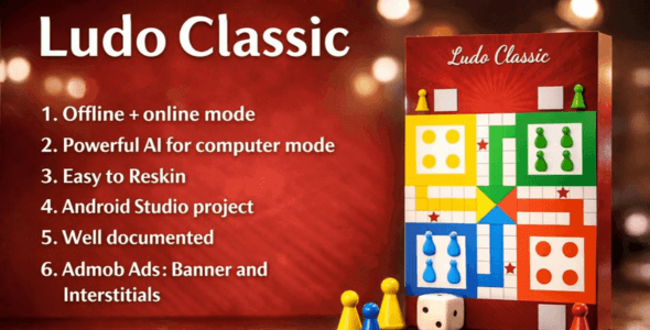Ludo Classic – Ludo Game Admob Ads + Android Studio